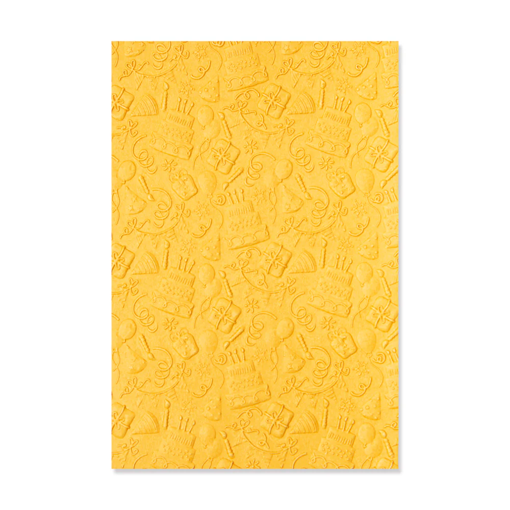 Sizzix 3-D Textured Impressions Embossing Folder - Celebrate
