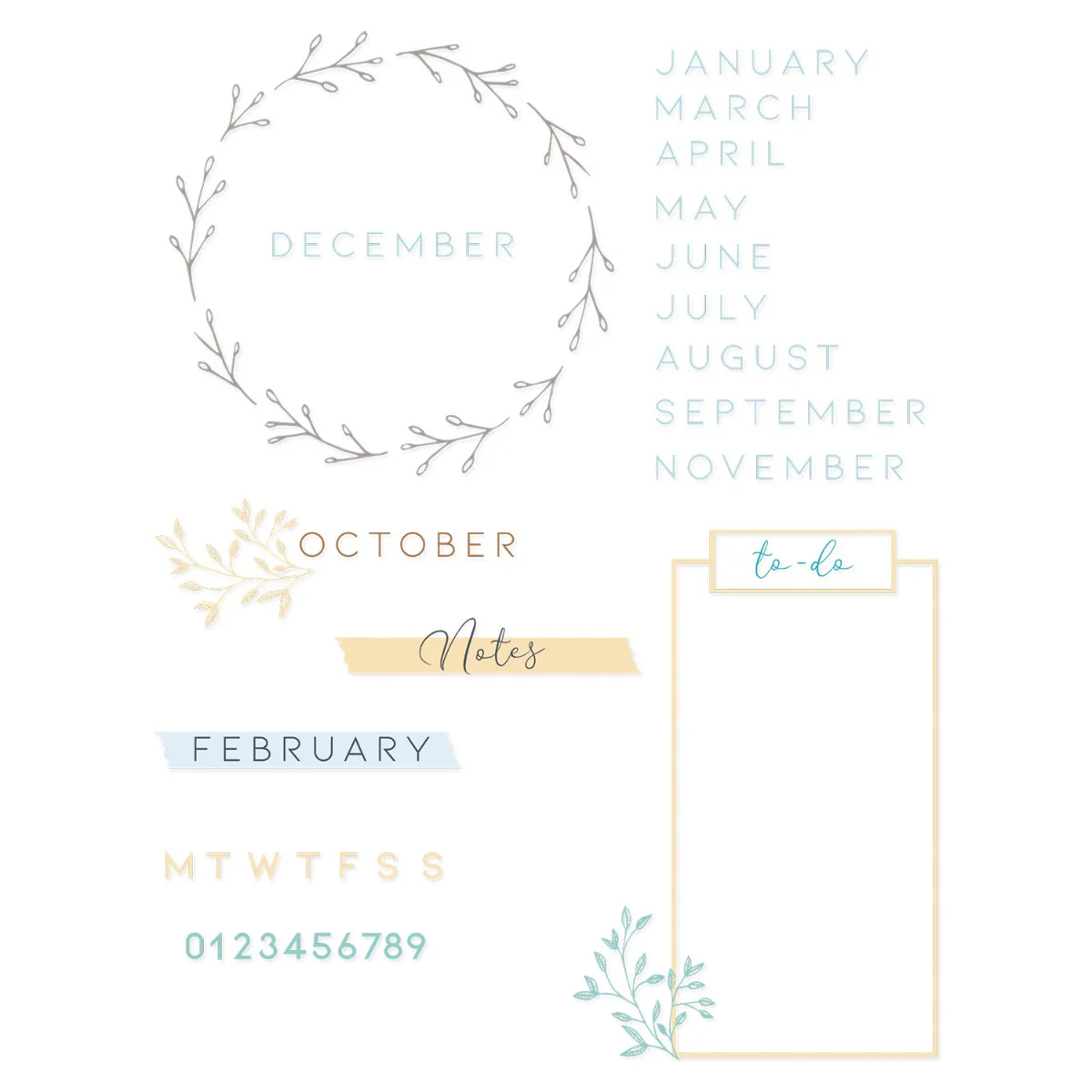 Sizzix Clear Stamps Set 35PK - Journal Stamps