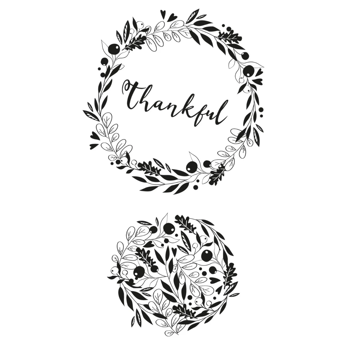 Sizzix Clear Stamps Set 3PK - Autumn Wreath