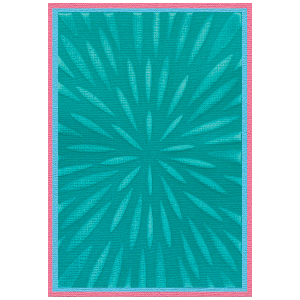 Sizzix 3-D Textured Impressions Embossing Folder w/A6 Stencil - Burst of Bright by Stacey Park