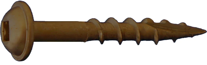 Dagger-Lok 8" x 2-1/2" Square Round Washer Head Type 17 Coarse Wood Screws - 2000 Qty