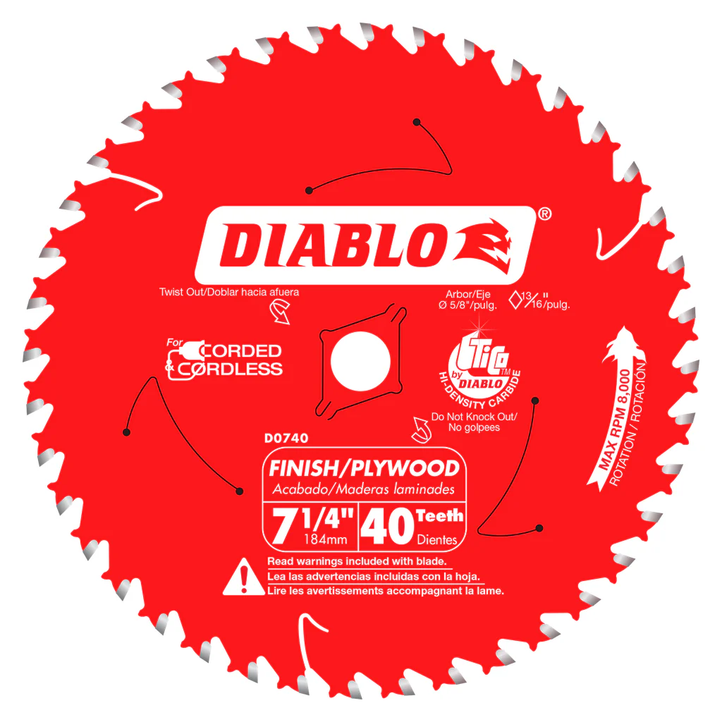 Diablo 7-1/4" x 40-Teeth Finish Saw Blade for Wood