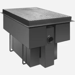 Smith 8335 Steel Grease Interceptor with Receiving Cradle, 35 GPM Flow Rate,3” Inlet and Outlet Size