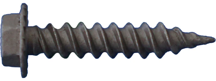 Daggerz 8" x 1" Hex Washer Head Bronze Metal Screws with Serrations Sheet - 8000 Qty