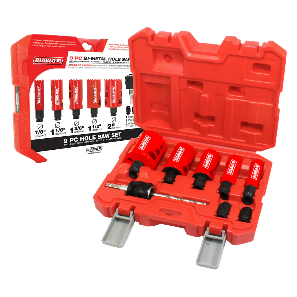 Diablo General Purpose Bi-Metal Hole Saw Set - 9 Pcs
