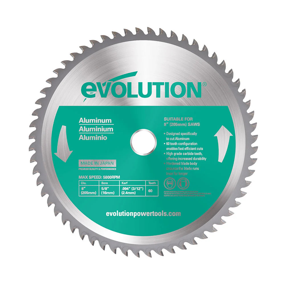 8inch_BLADE_ALUMINUM_ASSETS-US_1_1200x1200.webp Evolution 8BLADEAL | 8 in. | 60T | 20mm. Arbor | Aluminum and Non-Ferrous Metal TCT Blade