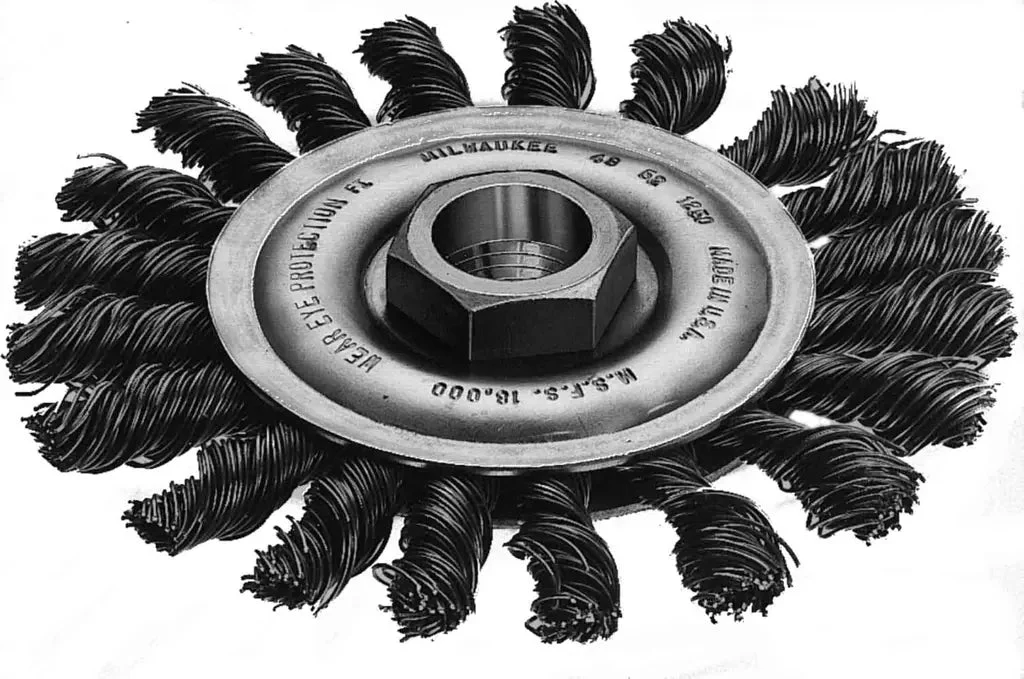 Milwaukee 4" Carbon Steel Full Cable Twist Knot Wheel