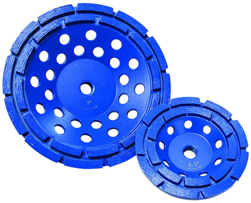 Diamond Products 4"x 5/8"-11 Star Blue Double Row Diamond Cup Grinder