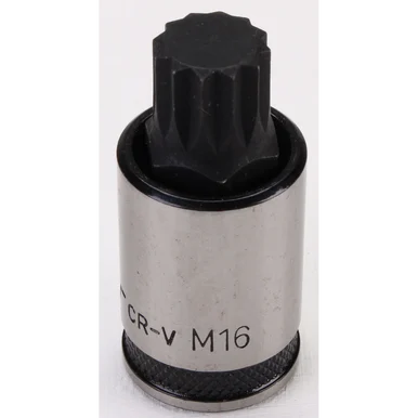 Spline Socket Bit 1/4"Sq Drive M16 (Black Series) [AK6214B.08]
