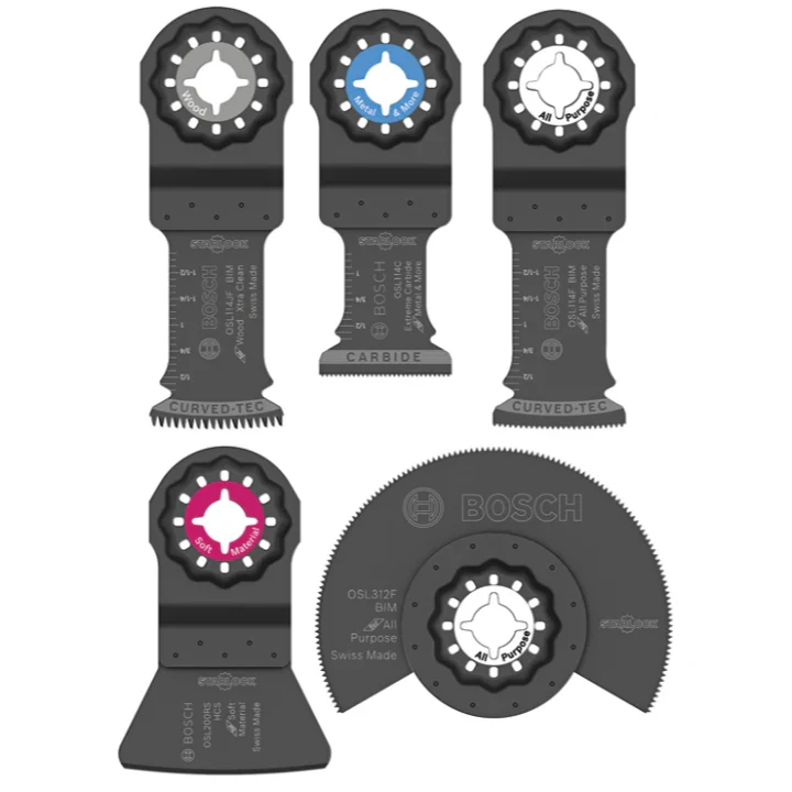 BOSCH OSL005C 5 pc. Starlock Oscillating Multi-Tool Accessory Blade Set