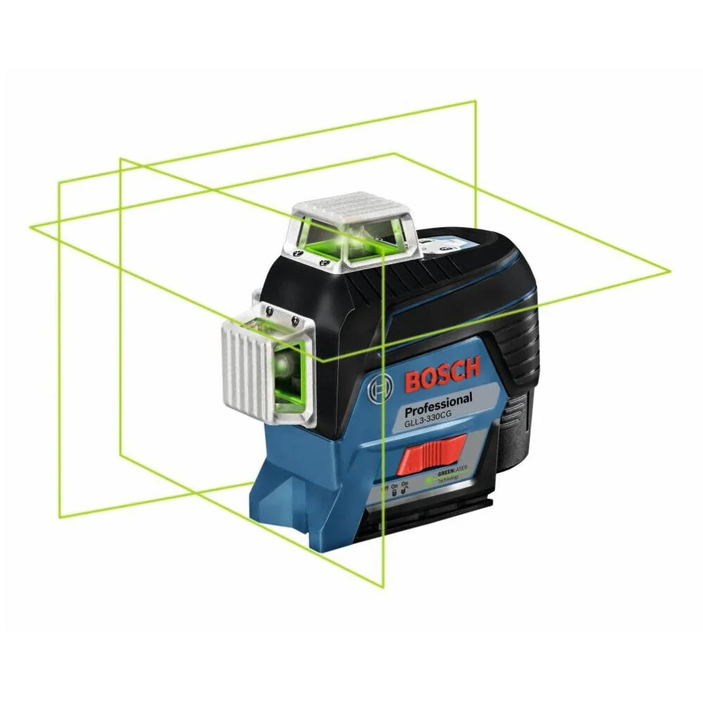 Bosch-GLL3-330CG-B_01_dc590878-d238-40ba-a505-c2ad939d3b3d.webp Bosch GLL3-330CG-B 360 Degrees 3 Plane Green Beam Self-Leveling Line Laser Kit