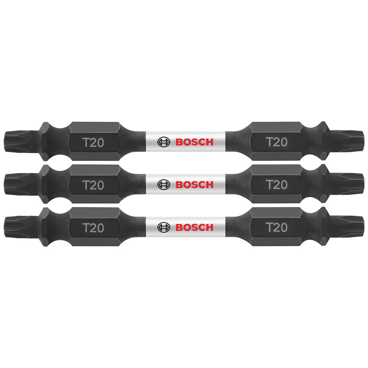Bosch ITDET202503 3 pc. Impact Tough 2.5 In. Torx #20 Double-Ended Bits