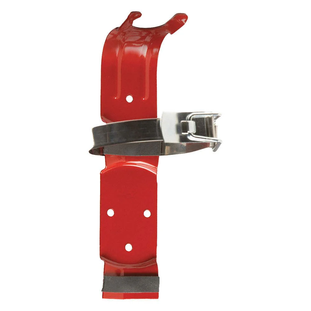Buckeye 700287 3-3/8" Fire Extinguisher Marine / Vehicle Brackets Red Steel
