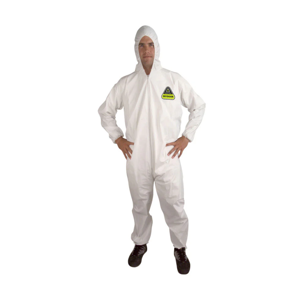 Cordova-Safety-CPHXL_01_5b85d6a8-4f84-40d0-a368-0b983cf87a76.webp Cordova Safety CPHXL Defender White Microporous Coverall, XL