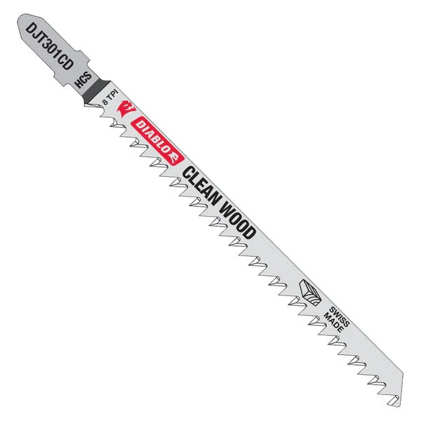 DJT301CD5_1200x1200.webp Diablo DJT301CD5 Diablo 4-5/8 in. 8 TPI High Carbon Steel T-Shank Jig Saw Blades for Wood (5-Pack)
