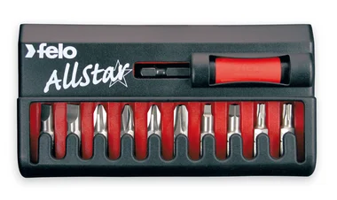 ^^FELO 53015 AllStar 10 pc Universal Bit Set - Slotted, Phillips, Square, Torx