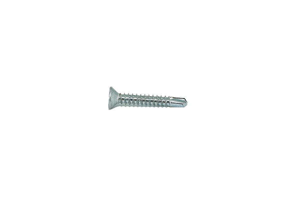 Muro #10 X 1-1/4" Self Drilling Fine Thread Screw, Flat Head, Square Drive, Drill Point Tip, Bright Zinc Coating - 2400 Pcs