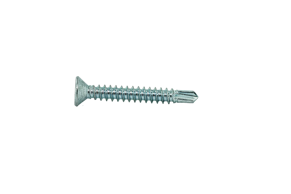 Muro # 8 X 1-1/4" Fine Thread Self Drilling Screw, Flat Head, Square Drive, Drill Point Tip, Bright Zinc - 3600 Pcs