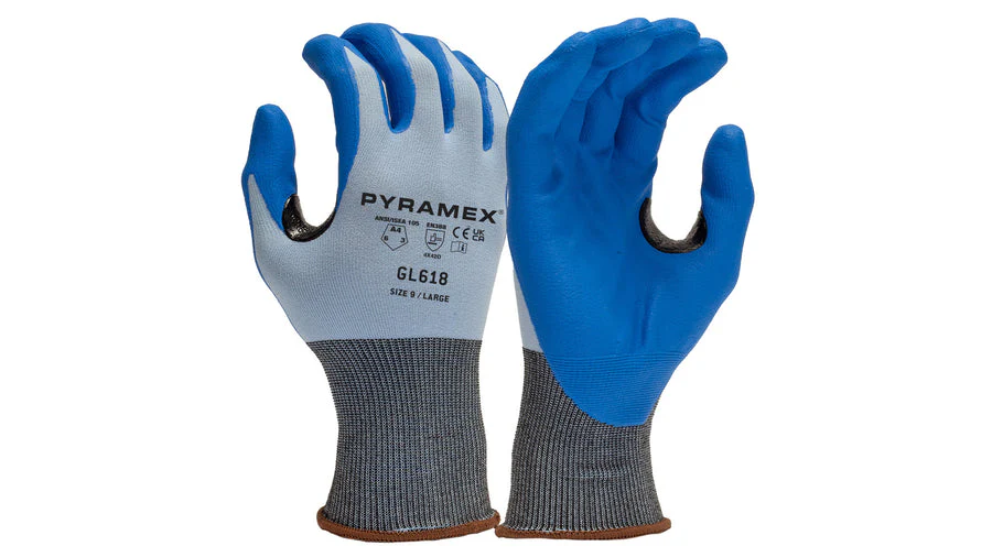 GL618L_1_1200x675.webp Pyramex 18 Gauge Micro Foam Nitrile Coated A1 Cut Resistant Gloves - L