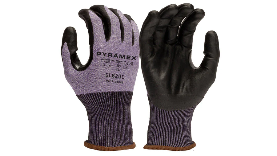 GL620CX2_1_1200x675.webp Pyramex 18 Gauge Micro Foam Nitrile Coated HPPE A4 Cut Resistant Gloves - 2XL