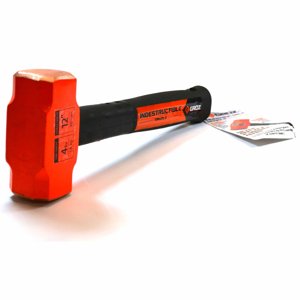 Groz-34600_01_2addf144-ce64-40fb-8c5c-2ffb4b5fe8a7.webp Groz 34600 Indestructible Handle Copper Sledge Hammer, 4Lb, 12"