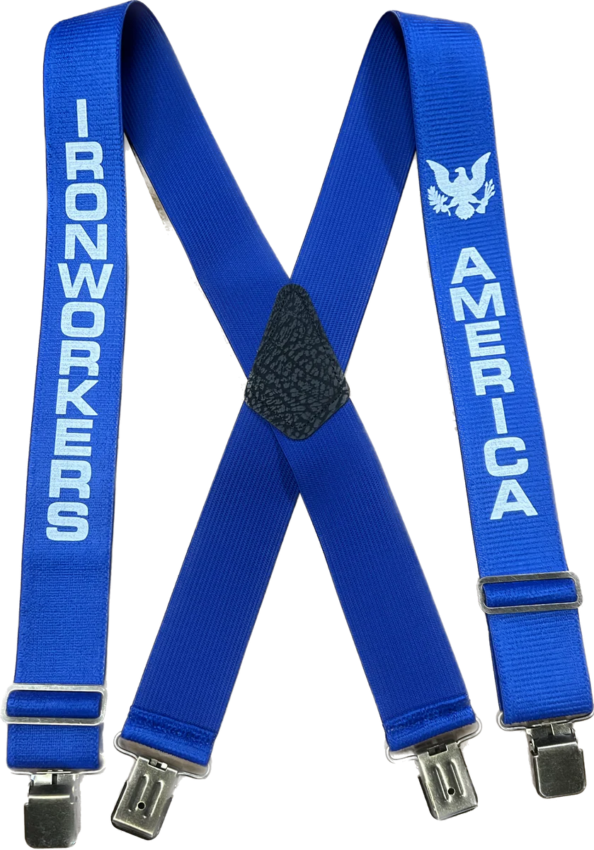 Suspender AAT-2006 Blue - IRONWORKERS & AMERICA Suspenders - Made in USA