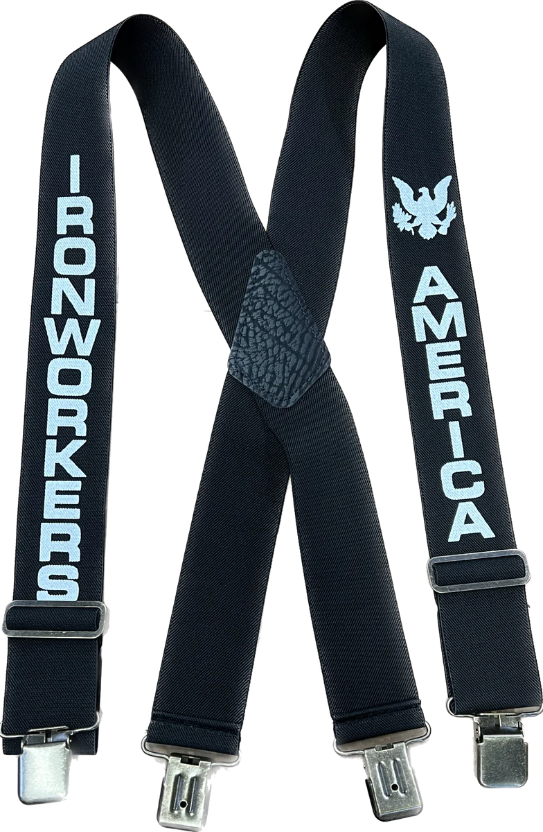 Suspender AAT-2008 Black - IRONWORKERS & AMERICA Suspenders - Made in USA
