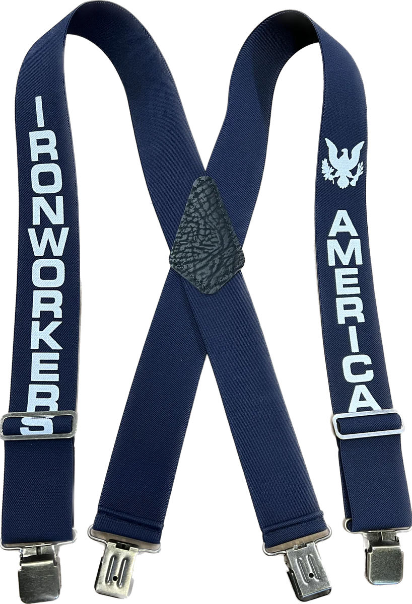 Suspender AAT-2010 Navy Blue - IRONWORKERS & AMERICA Suspenders - Made in USA