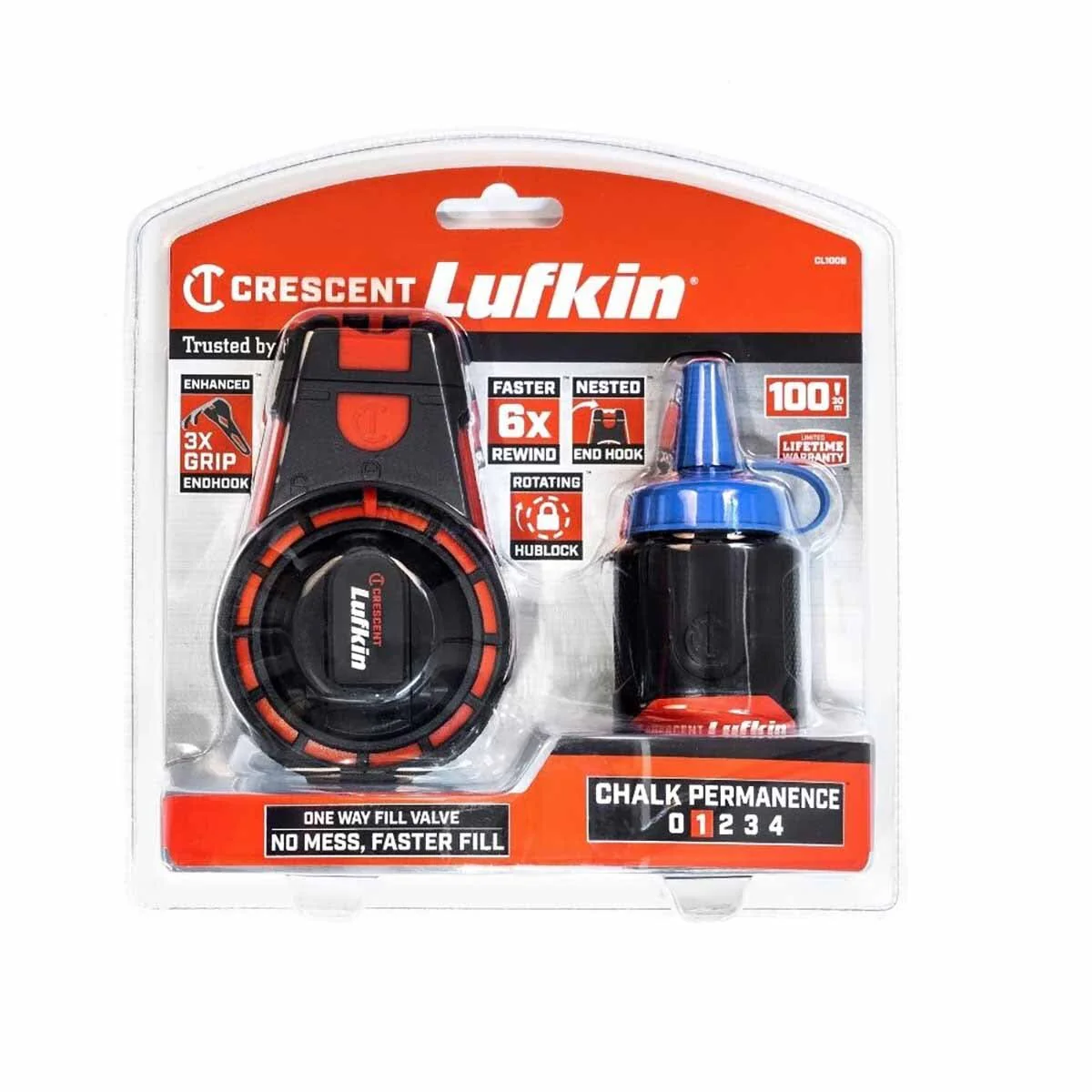 Lufkin-CL100B_01_129dacb0-2899-4aaa-b795-371231fb884f.webp Crescent Lufkin CL100B 100' Contractor Chalk & Reel with Blue Chalk