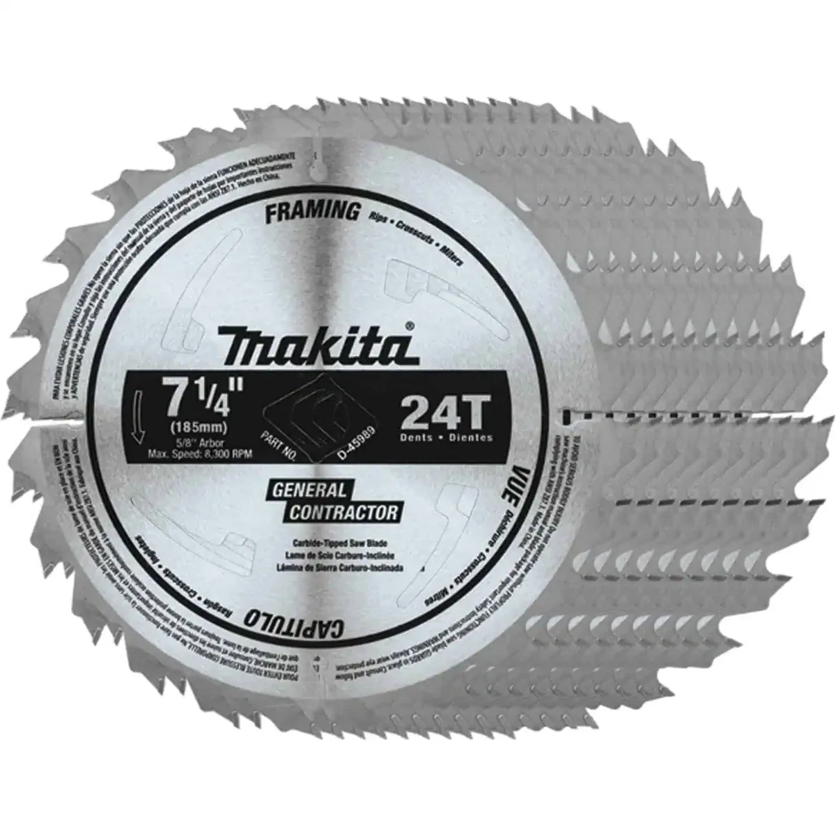 Makita 7-1/4" Carbide-Tipped 24-T Circular Saw Blade - 10/Pack