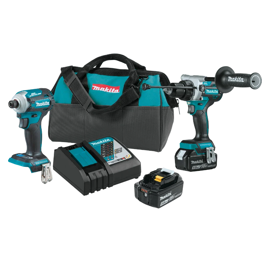 Makita XT288T 18V LXT Lithium‑Ion Brushless Cordless 2‑Pc. Combo Kit (5.0Ah)