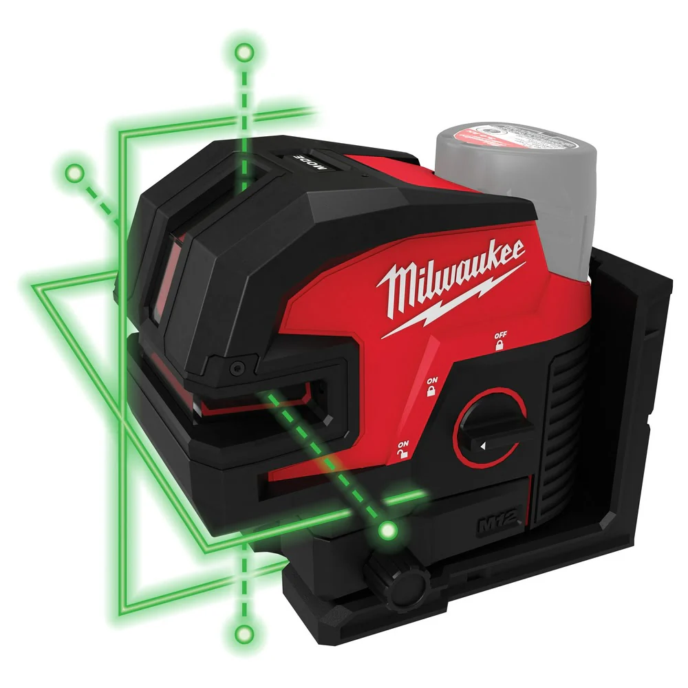 Milwaukee-3624-20_01.webp Milwaukee 3624-20 M12 Green Laser - Cross Line & 4-Points