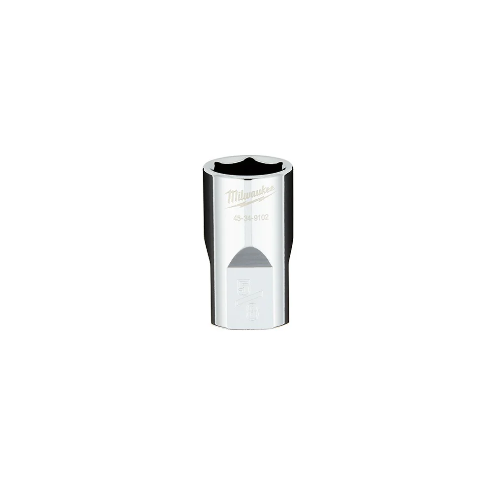 Milwaukee45-34-9102 1/2" Drive 5/8" SAE 6-Point Socket with FOUR FLAT™ Sides