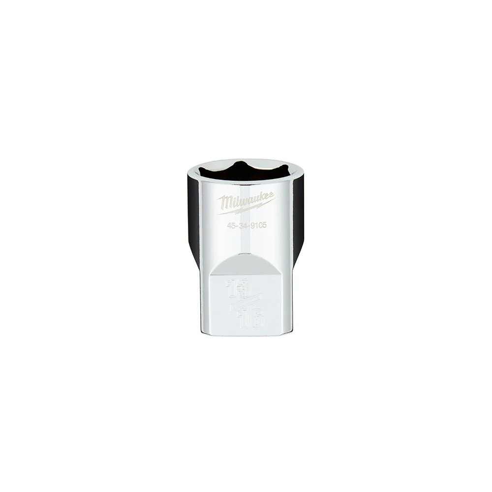 Milwaukee45-34-9105 1/2" Drive 13/16" SAE 6-Point Socket with FOUR FLAT™ Sides