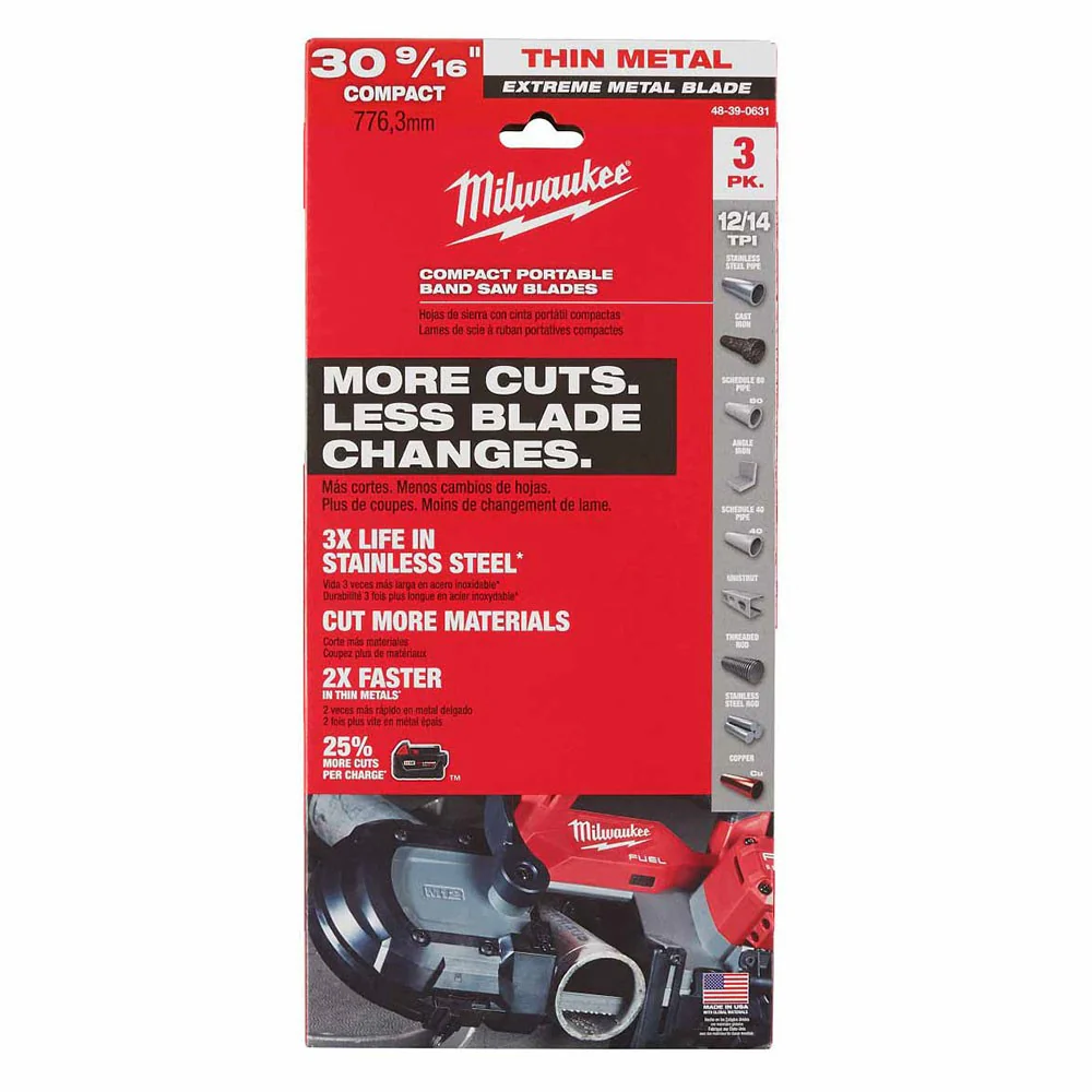 Milwaukee-48-39-0631_01.webp Milwaukee 48-39-0631 30-9/16 in. 12/14 TPI COMPACT EXTREME THICK METAL BAND SAW BLADE 3PK