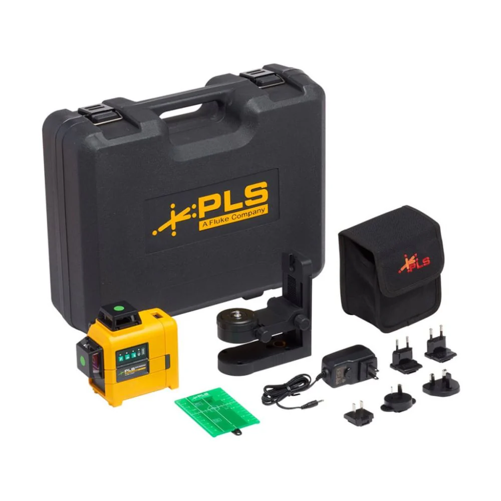PLS-3X360G-KIT_01_a48304de-26cf-4245-9807-e94001c4ab21.webp PLS 3X360G KIT 3X360 Green line laser level, RBP5, Case and Bracket