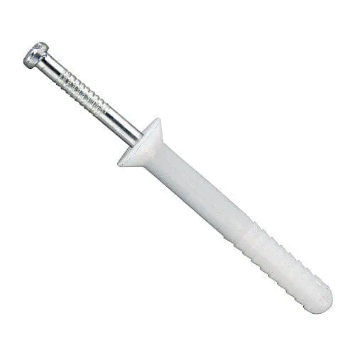 DeWalt NYLON NAILIN‚ 1/4" x 1-1/2" Carbon Steel Flat Head Nail Anchor - 100 Qty