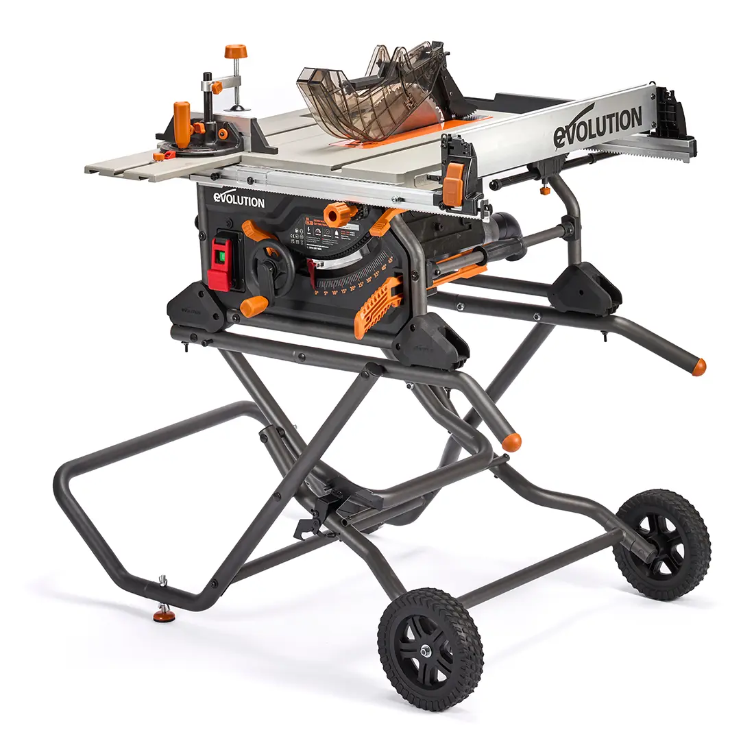 R10TBLX_E-commListingImages_1200x1200.webp Evolution R10TBLX Multi-Material Table Saw with Wheeled Scissor Stand | 10 in. Multi-Material Cutting Blade
