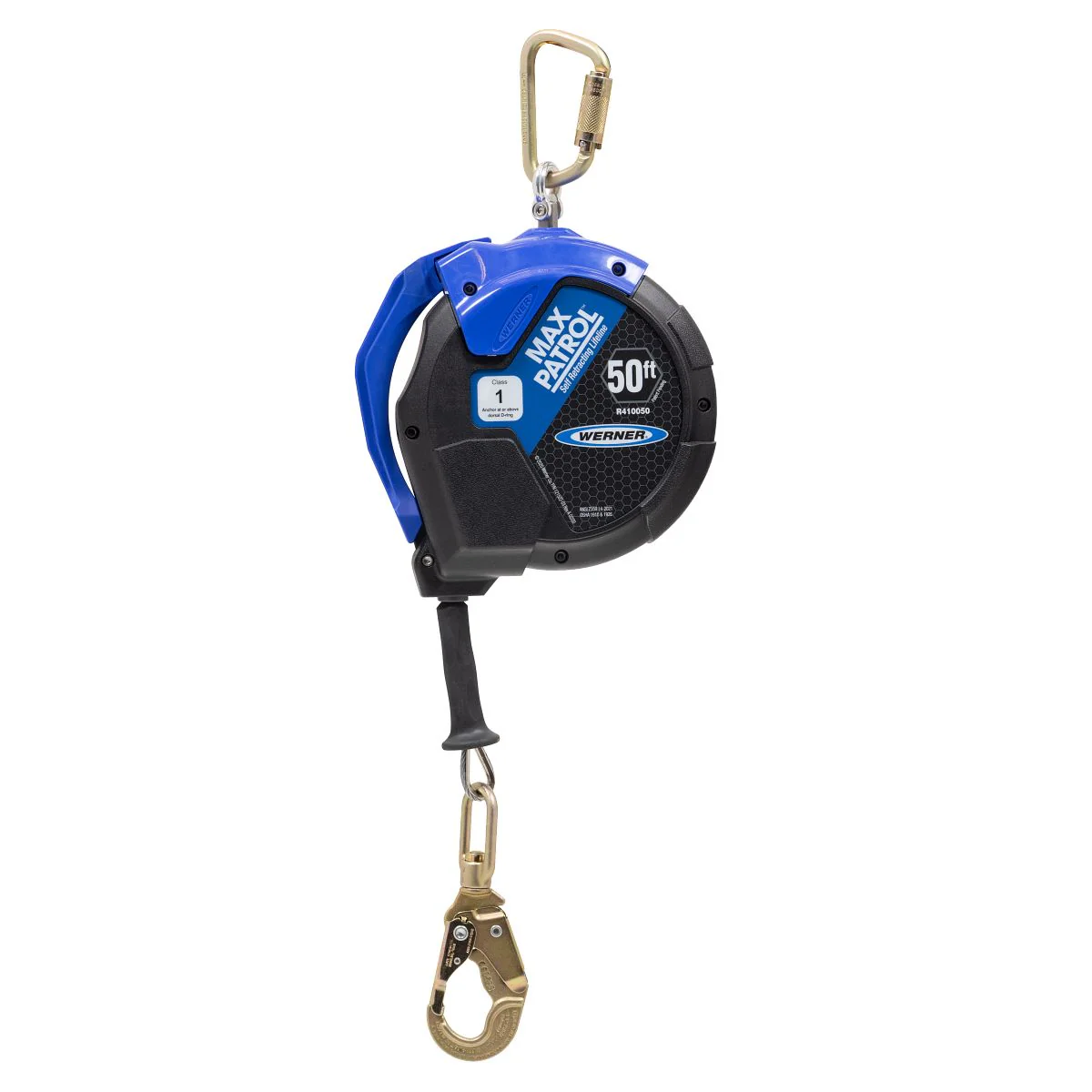 Werner 50 ft Max Patrol Self-Retracting Lifeline, Galvanized Cable