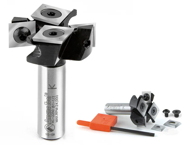 SPOILBOARD SURFACING, RABBETING, FLYCUTTER, SLAB LEVELER & PLANER ROUTER CUTTERS WITH INSERT KNIVES