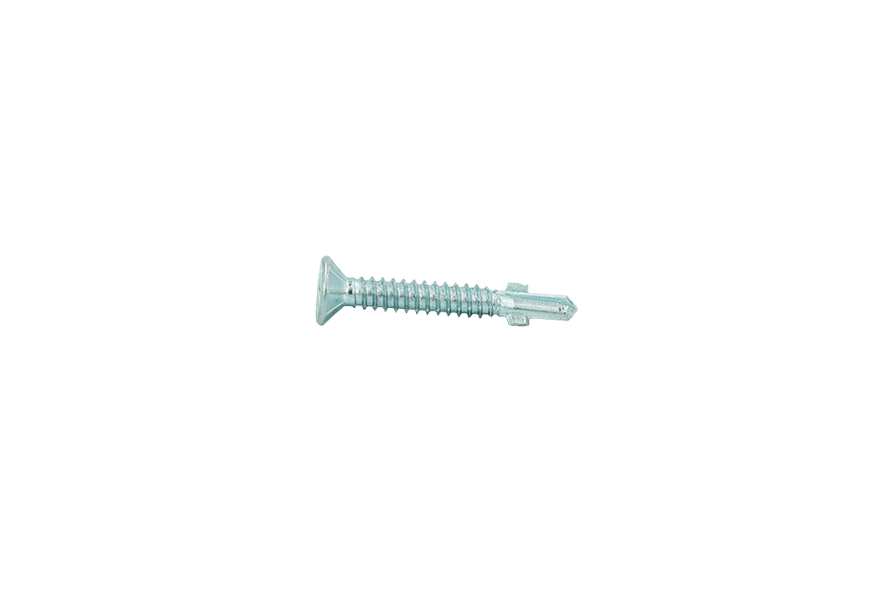 Muro M6 X 45 Mm (#14 X 1-3/4") Self Tapping Thread Screw, #3 Square Drive, Self Drilling Screw Tip, Bright Zinc Coating - 1800 Pcs