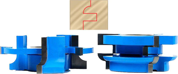 RAIL & STILE CABINET DOOR 2PC SHAPER SET FOR 3/4" TO 1" MATERIAL