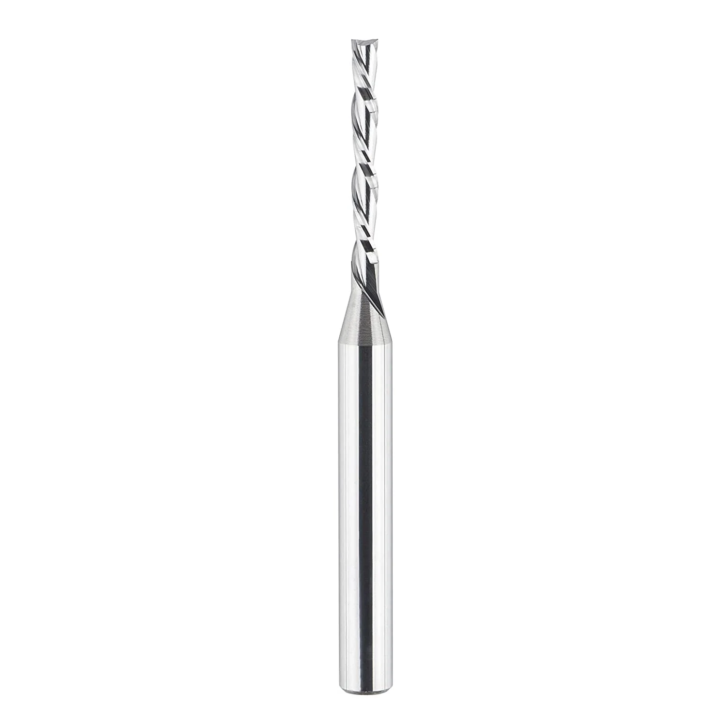 SpeToolDowncutSolidCarbide1-8CD1-4Shank3inchLongRouterBit_4.webp SpeTool W04018 SC Spiral Plunge 1/8" Dia x 1/4" Shank x 1" Cutting Length 3" Extra Long 2 Flute Down-Cut Router Bit