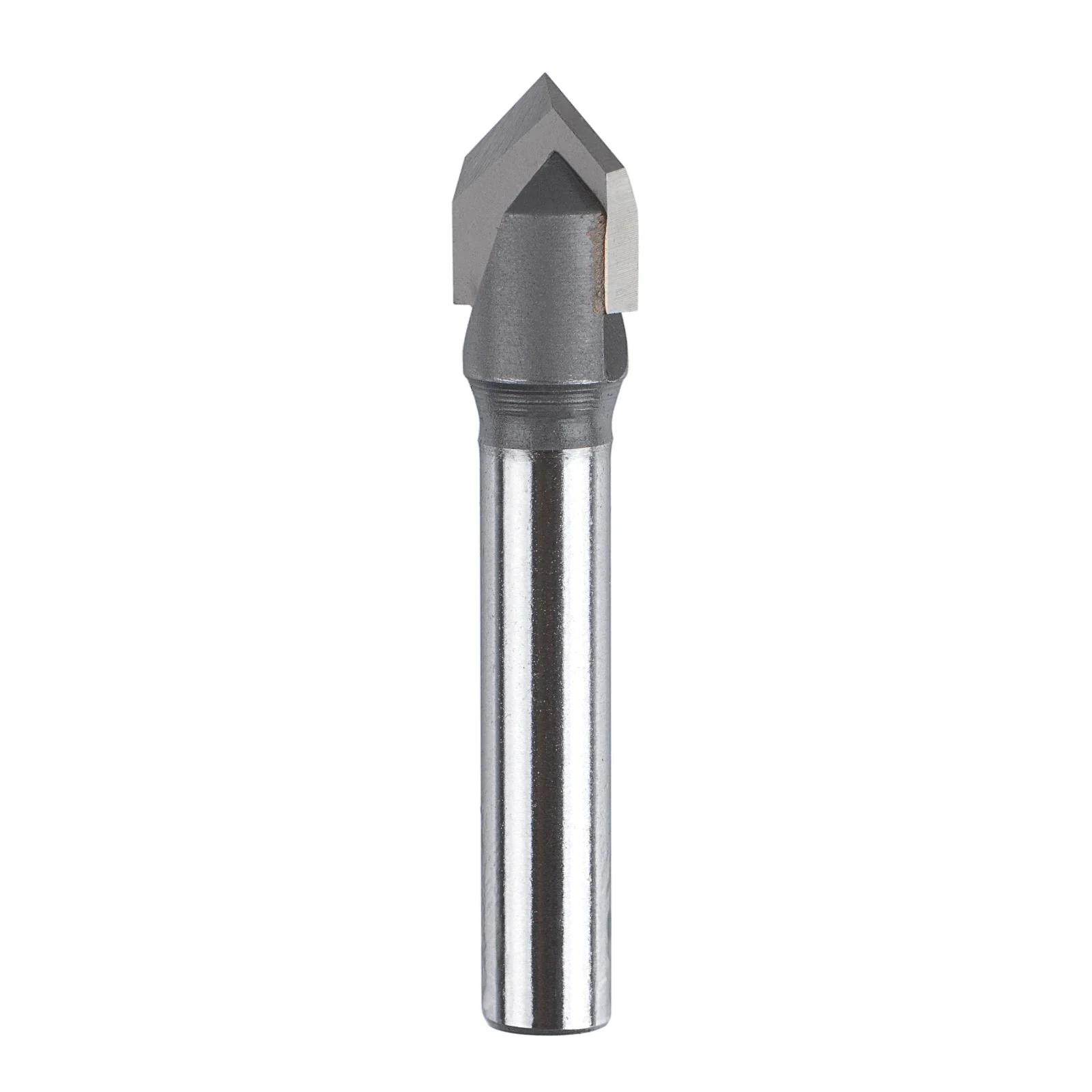 SpeTool W06002 Carbide Tipped V Groove 90 Deg 1/2" Dia x1/4" Shank Long Router Bit