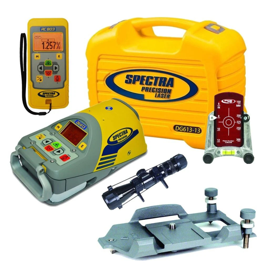 Spectra DG613-13 Dialgrade Pipe Laser OTT Over-the-Top Package with Precision Scope