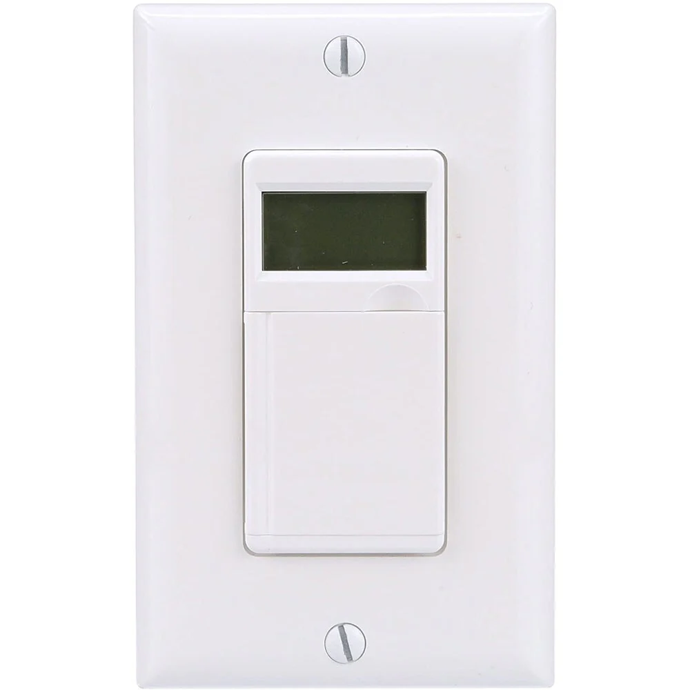 Woods 59020WD In-Wall Digital 7-Day Programmable Timer with No Neutral Wire, 125-Volt, 60-Hertz /