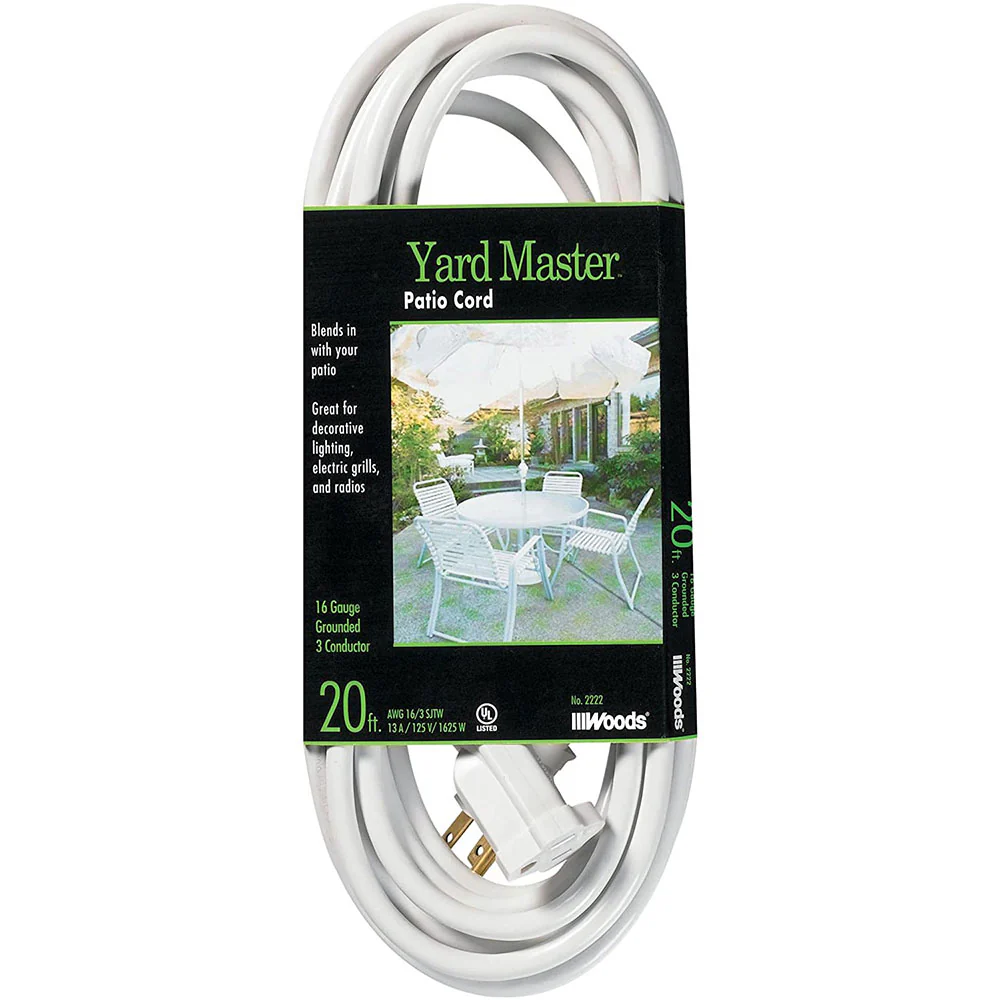 Woods-992222_01.webp Woods 992222 Outdoor Extension Cord, SJTW Rated Weatherproof, Durable and Flexible Jacket, Rein