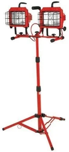 Woods-L19_01.webp Woods L19 CCI Pro 2-in-1 Combo Twin Head Work Light with Telescoping Tripod Stand, 130 V, 1200
