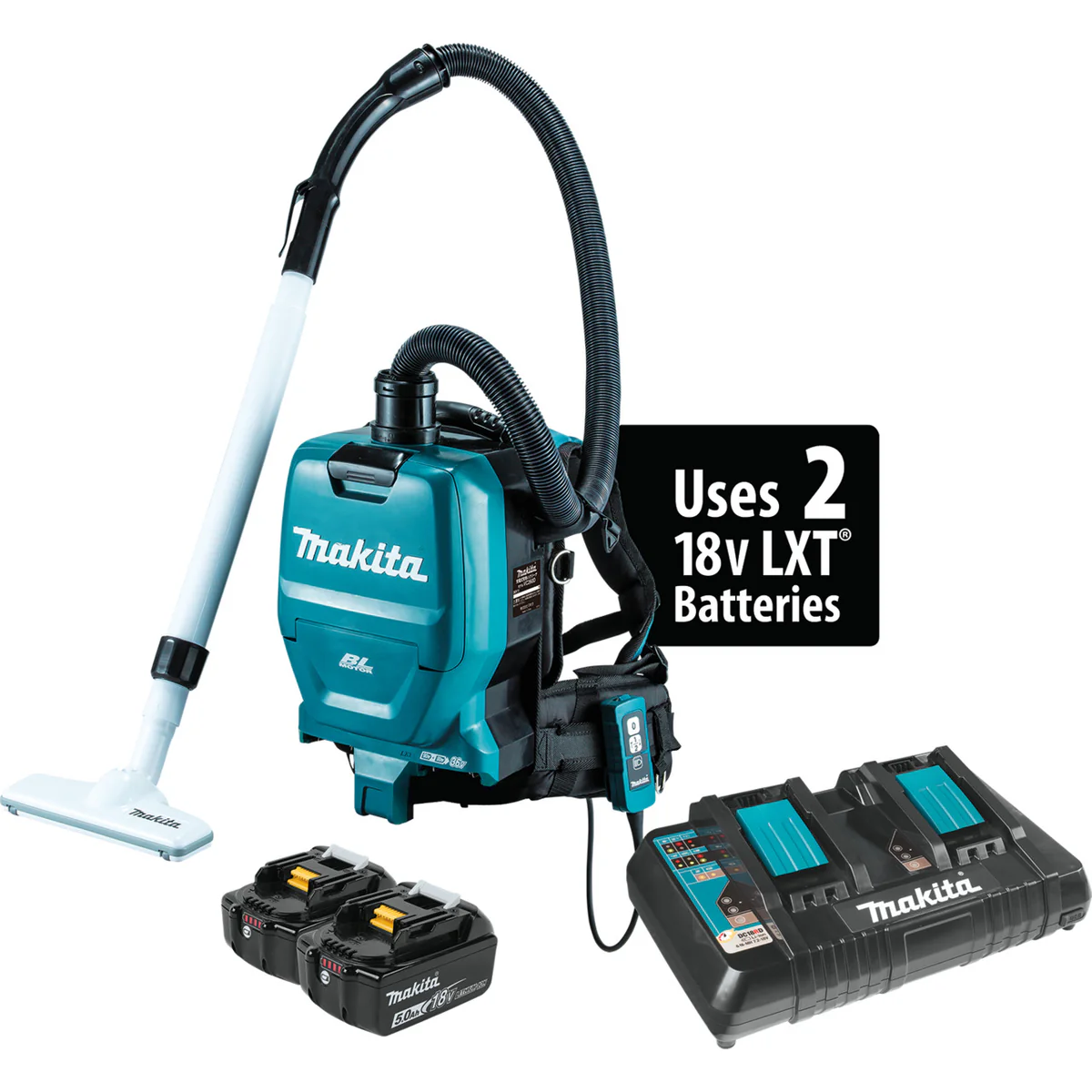 XCV05PT_1_1200x1200.webp Makita 36V (18V X2) LXT Brushless 1/2 Gallon HEPA Filter Backpack Dry Dust Extractor/Vacuum Kit, 5.0Ah