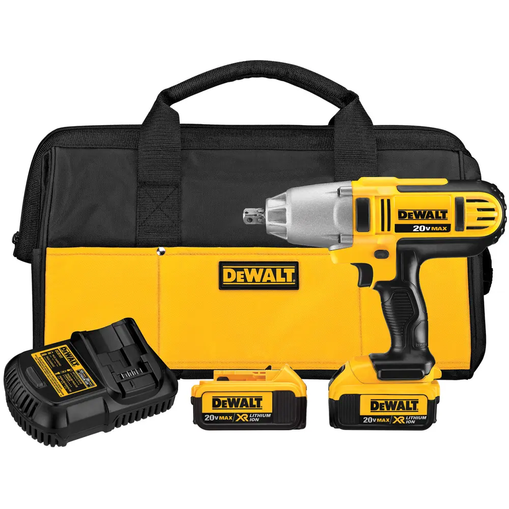 DeWalt 20V MAX* 1/2" High Torque Impact Wrench Kit, 4.0Ah